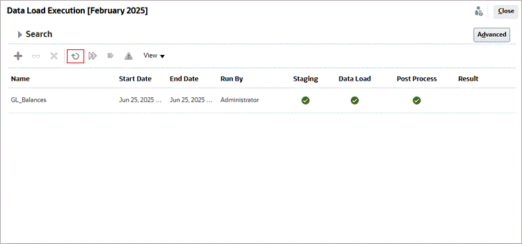 New Data Load Execution